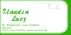 klaudia lucz business card